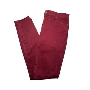 Celebrity Pink Women's Juniors Skinny Jeans Size 7 / 28 Maroon Burgundy Denim